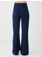 Lacivert Yüksek Bel Bol Paça Modal Jogger Pantolon 5
