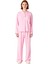 Kadın Mürdüm Viskon Dokuma Gömlek ve Pantolon Pijama Seti Fonksiyonel Dayanıklı Kaliteli Şık 3
