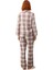 Kadın Flanel Ekose Pijama Takımı Gömlek Yaka Uzun Kollu Fonksiyonel Dayanıklı Kaliteli Şık 3