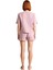 Kadın Müslin V Yaka Gömlek ve Şort Pijama Takımı Fonksiyonel Dayanıklı Kaliteli Konforlu Şık 4