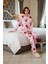Kadin Ayiciikli Yılbaşı Temali Pijama Takımı Fonksiyonel Dayanıklı Kaliteli Konforlu Rahat 3