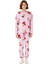Kadin Ayiciikli Yılbaşı Temali Pijama Takımı Fonksiyonel Dayanıklı Kaliteli Konforlu Rahat 4