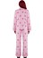 Kalp Desenli Viskon Gömlek Pijama Takımı Kadın Fonksiyonel Dayanıklı Kaliteli Konforlu Şık 5