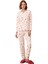 Kadın Pudra Kar Tanesi Desenli Waffle Pijama Takımı Fonksiyonel Dayanıklı Kaliteli Estetik 4