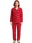 Kadin Kirmizi Hayvan Desenli Polar Pijama Takımı Fonksiyonel Dayanıklı Kaliteli Konforlu Şık 4