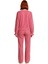Kadin Kirmizi Cizgili Viskon Dokuma Pijama Takımı Fonksiyonel Dayanıklı Kaliteli Konforlu Şık 5
