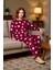 Kadin Kalp ve Makaron Desenli Pamuklu Pijama Takımı Fonksiyonel Dayanıklı Kaliteli Estetik 1