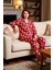 Kadin Kirmizi Yılbaşı Temali Pijama Takımı Fonksiyonel Dayanıklı Kaliteli Konforlu Estetik 1