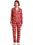 Kadin Kirmizi Yılbaşı Temali Pijama Takımı Fonksiyonel Dayanıklı Kaliteli Konforlu Estetik 4