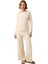 Kadın Mürdüm Viskon Süprem Kayık Yaka Uzun Kollu Pijama Takımı Fonksiyonel Dayanıklı Rahat 4