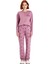 Kadın Gül Kurusu Yıldız Baskılı Oversize Pijama Takımı Fonksiyonel Dayanıklı Kaliteli Spor 4
