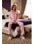 Kadın Viskoz Dokuma Gömlek ve Pantolon Pijama Takımı Fonksiyonel Dayanıklı Kaliteli Modern 3