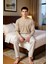 Erkek Vizon Çizgili Regular Fit Örme Pijama Takımı Fonksiyonel Dayanıklı Kaliteli Konforlu 3