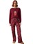 Kadın Yılbaşı Temalı Bisiklet Yaka Düşük Kol Pijama Takımı Fonksiyonel Dayanıklı Kaliteli Şık 4
