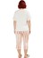Kadın Bisiklet Yaka Çizgili Kapri Pijama Takımı Fonksiyonel Dayanıklı Kaliteli Konforlu Şık 5
