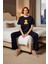 Kadin Ayicik Baskılı Wide Leg Pijama Takımı Fonksiyonel Dayanıklı Kaliteli Konforlu Modern 3