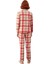 Kadin Polar Pijama Takımı Kirmizi Ekose Nakisli Fonksiyonel Dayanıklı Kaliteli Konforlu Şık 3