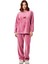 Kadın Peluş Sloganlı Pijama Takımı Fonksiyonel Dayanıklı Kaliteli Konforlu Estetik Premium 4