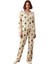 Kadın Yılbaşı Ağaç Desenli Gömlek ve Pantolon Pijama Takımı Fonksiyonel Dayanıklı Kaliteli 4