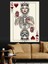 Iskelet Poker Kartı Anatomisi Dekoratif Kanvas - Mdf Ahşap Tablo 3
