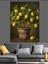 Limon Ağacı Saksı Bitki Dekoratif Kanvas - Mdf Ahşap Tablo 3