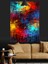 Soyut Renkli Çizim Dekoratif Kanvas - Mdf Ahşap Tablo 4
