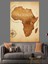 Afrika Haritası Vintage Keşif Dekoratif Kanvas - Mdf Ahşap Tablo 4
