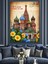 Rusya Katedral Vintage Poster Dekoratif Kanvas - Mdf Ahşap Tablo 1