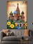 Rusya Katedral Vintage Poster Dekoratif Kanvas - Mdf Ahşap Tablo 3