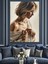 Başını Eğmiş Düşünceli Kadın Dekoratif Kanvas - Mdf Ahşap Tablo 2
