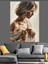 Başını Eğmiş Düşünceli Kadın Dekoratif Kanvas - Mdf Ahşap Tablo 3