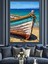 Kıyıya Vurmuş Balıkçı Teknesi Dekoratif Kanvas - Mdf Ahşap Tablo 4