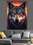 Karanlık Ormanda Uluyan Kurt Dekoratif Kanvas - Mdf Ahşap Tablo 1