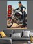Motor Süren Klasik Kadın Dekoratif Kanvas - Mdf Ahşap Tablo 5