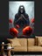 Kırmızı Gelincik Ölüm Tanrısı Dekoratif Kanvas - Mdf Ahşap Tablo 5