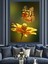Kelebek Sarı Çiçek Parlak Dekoratif Kanvas - Mdf Ahşap Tablo 2