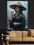 Şapkalı Samuray Kadın Japon Dekoratif Kanvas - Mdf Ahşap Tablo 4