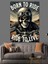 Motosikletli Iskelet Sürücü Dekoratif Kanvas - Mdf Ahşap Tablo 3