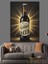 Koyu Bira Şişesi Işık Dekoratif Kanvas - Mdf Ahşap Tablo 5