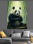 Panda Bambu Ormanı Hayvan Dekoratif Kanvas - Mdf Ahşap Tablo 3