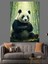 Panda Bambu Ormanı Hayvan Dekoratif Kanvas - Mdf Ahşap Tablo 4