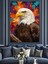Amerikan Kartalı Uçan Kuş Dekoratif Kanvas - Mdf Ahşap Tablo 5