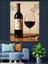 Şarap Şişesi Kırmızı Kadeh Dekoratif Kanvas - Mdf Ahşap Tablo 3