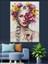 Çiçek Tacı Makyajlı Kadın Dekoratif Kanvas - Mdf Ahşap Tablo 1