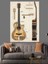 Eski Iki Klasik Gitar Eskizi Dekoratif Kanvas - Mdf Ahşap Tablo 1