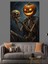 Iskeletler Balkabağı Cadılar Bayramı Dekoratif Kanvas - Mdf Ahşap Tablo 1