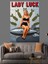 Lady Luck Pin-Up Afiş Dekoratif Kanvas - Mdf Ahşap Tablo 1