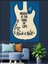 Gitar Rock Roll Afişi Dekoratif Kanvas - Mdf Ahşap Tablo 3