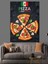 Italyan Pizza Dilimleri Afiş Dekoratif Kanvas - Mdf Ahşap Tablo 2
