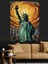 Özgürlük Heykeli Yeşil Renk Dekoratif Kanvas - Mdf Ahşap Tablo 5
